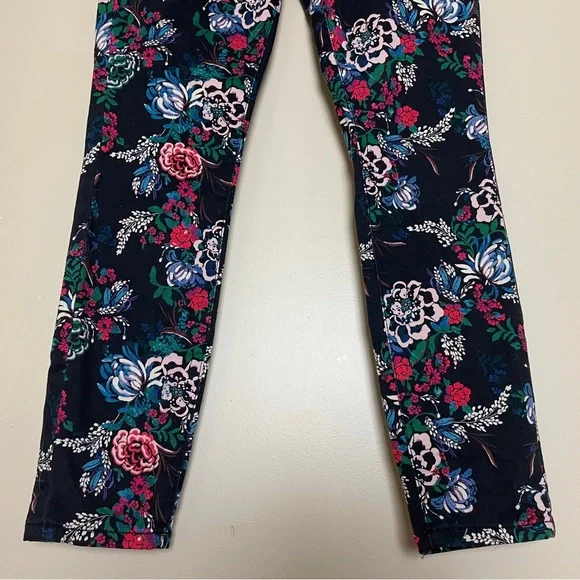 Anthropologie Pilcro Floral Mid Rise Skinny Jeans 27 Stretch Denim Cottagecore - Picture 5 of 10